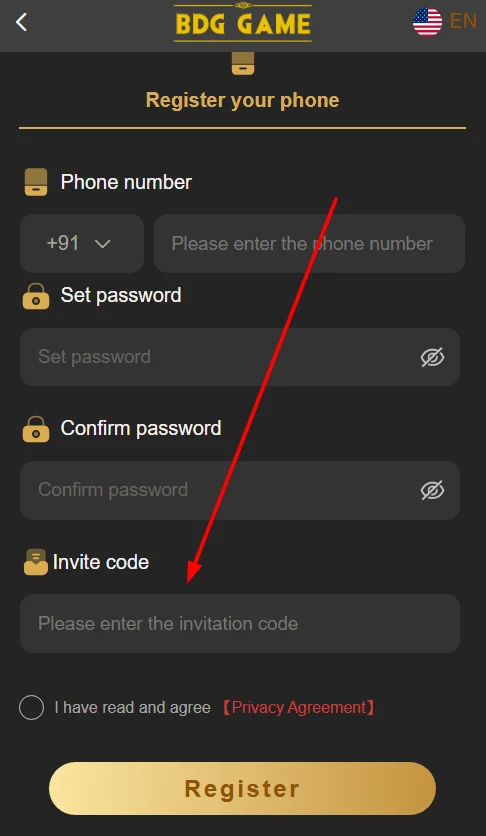 Enter invitation code